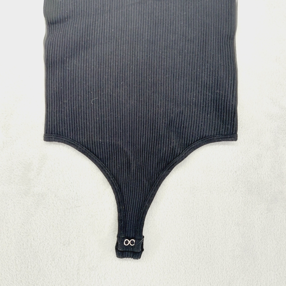 New Free People Ribbed Black Bodysuit P5501 - Picture 3 of 7